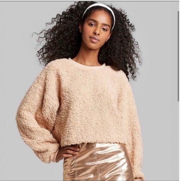 2/$30 Wild Fable Teddy Bear Crew Neck Sweatshirt - Picture 2 of 9